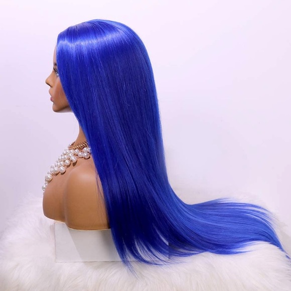 ♥️ IZIA BLUE 24” STRAIGHT LACE FRONT WIG💫 *NEW* - Picture 2 of 4